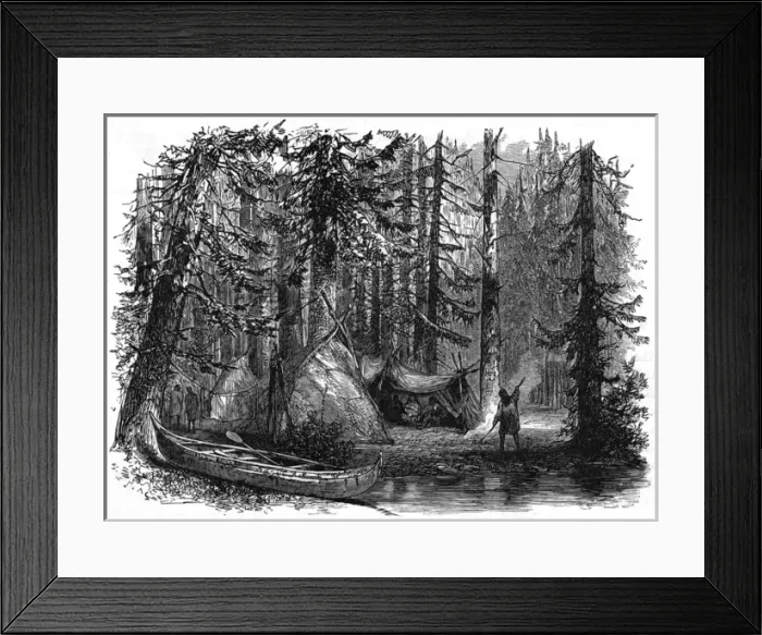 Framed Print : Canada Native Lodges Framed Print : Canada Native Lodges