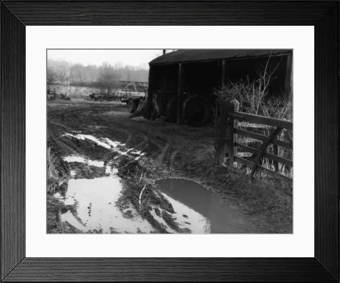 Framed Print : Waterlogged Farmyard Framed Print : Waterlogged Farmyard