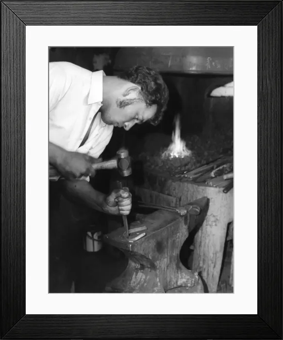 Framed Print : Shaping a Horseshoe Framed Print : Shaping a Horseshoe