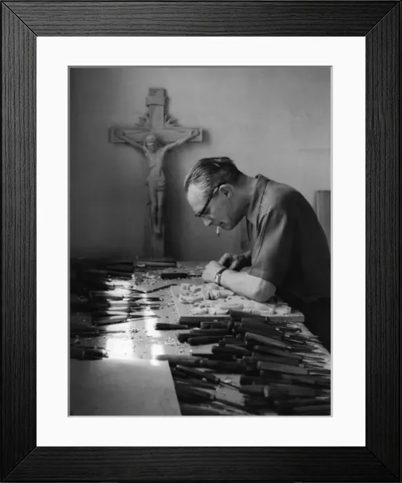 Framed Print : The Wood Carver Framed Print : The Wood Carver