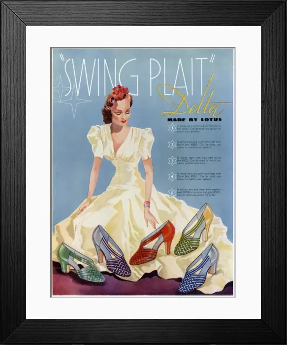 Framed Print : Advert for Lotus shoes 1938 Framed Print : Advert for Lotus shoes 1938