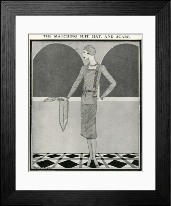 Framed Print : Matching suit, hat and scarf - Gordon Conway Framed Print : Matching suit, hat and scarf - Gordon Conway