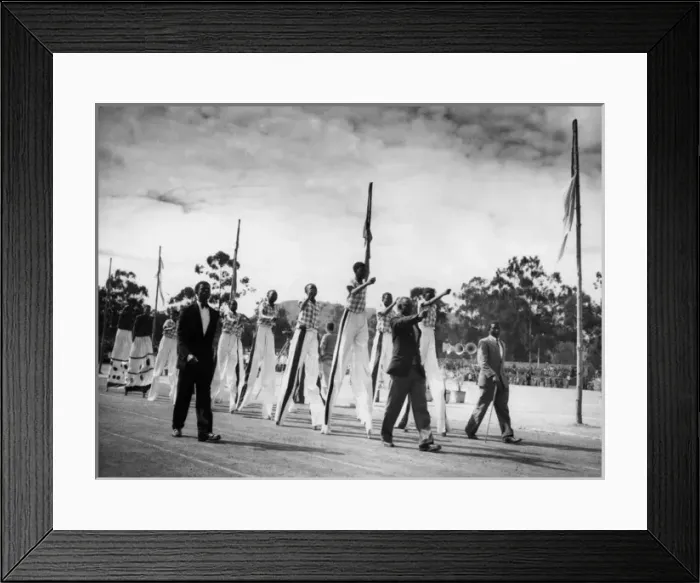 Framed Print : African Stilt Dancers Framed Print : African Stilt Dancers