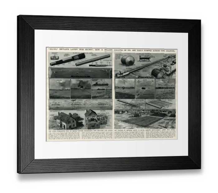 Framed Print : Pluto Pipe-Lines across the Channel by G. H. Davis Framed Print : Pluto Pipe-Lines across the Channel by G. H. Davis