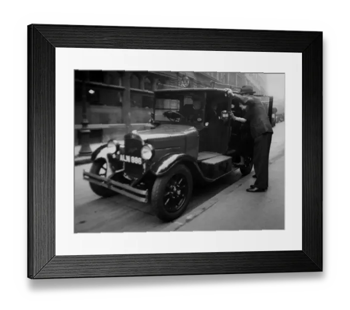 Framed Print : Hailing a Taxi Cab