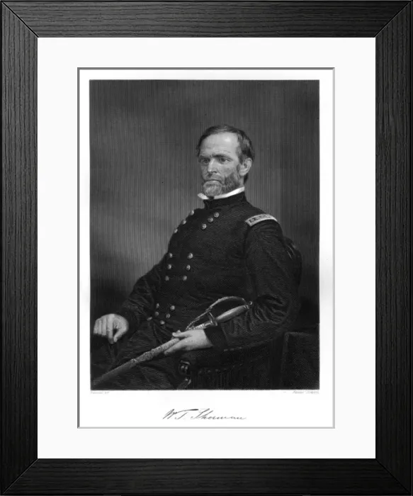 Framed Print : William Tecum. Sherman Framed Print : William Tecum. Sherman