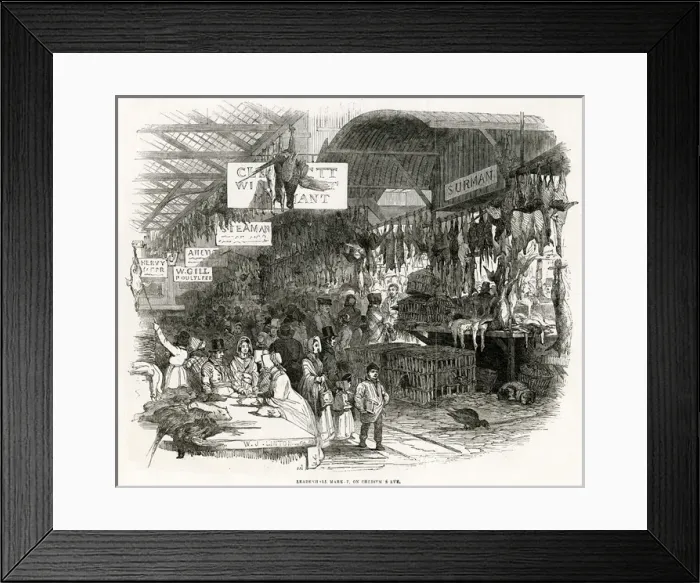 Framed Print : Leadenhall Market on Christmas Eve, 1845 Framed Print : Leadenhall Market on Christmas Eve, 1845