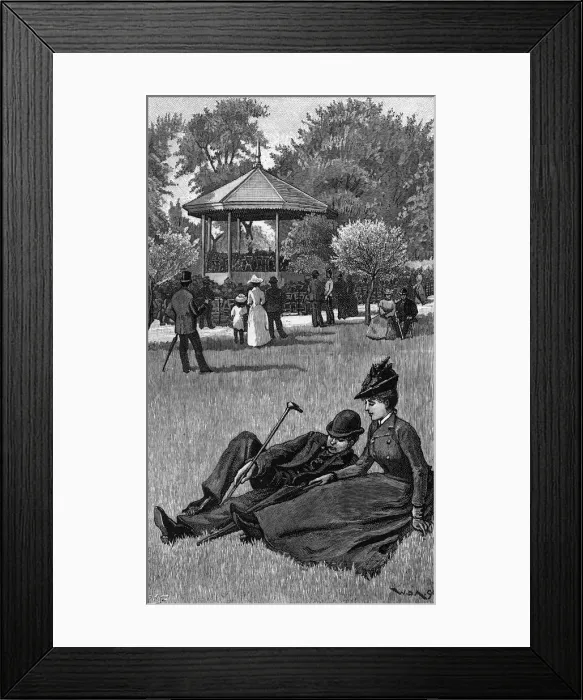 Framed Print : Bandstand in Regents Park, London, 1899 Framed Print : Bandstand in Regents Park, London, 1899