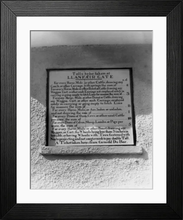 Framed Print : Welsh Toll Notice Framed Print : Welsh Toll Notice