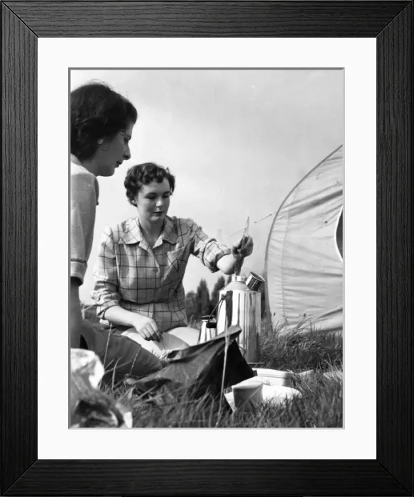 Framed Print : Ladies Camping Framed Print : Ladies Camping