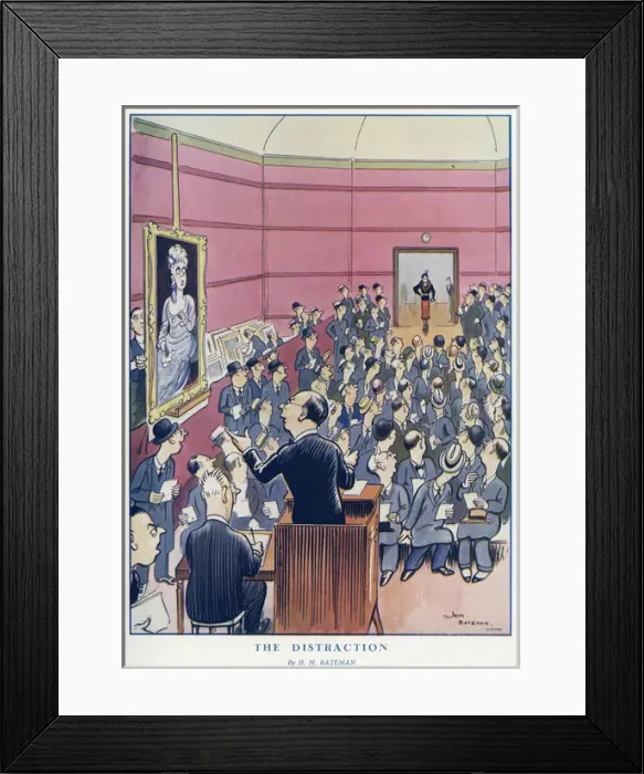 Framed Print : The Distraction, by H. M. Bateman Framed Print : The Distraction, by H. M. Bateman