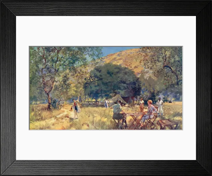 Framed Print : A Holiday Camp in South Africa by C. E. Turner Framed Print : A Holiday Camp in South Africa by C. E. Turner