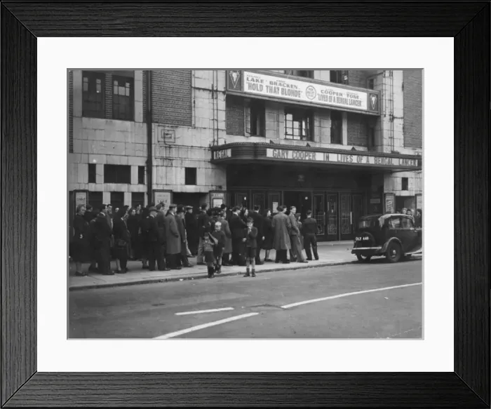 Framed Print : Cinema Queue 1935 Framed Print : Cinema Queue 1935