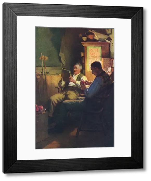 Framed Print : Man Reading 1913 Framed Print : Man Reading 1913