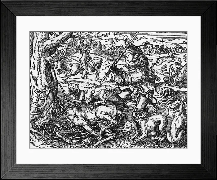 Framed Print : Hunting Deer C16 Framed Print : Hunting Deer C16