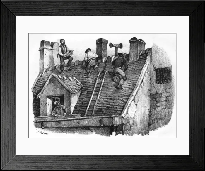 Framed Print : Roofing in France Framed Print : Roofing in France