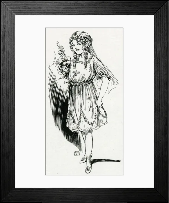 Framed Print : Bridemaid frock 1912 Framed Print : Bridemaid frock 1912
