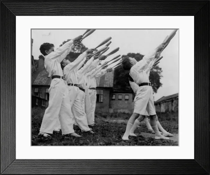 Framed Print : Gymnastic Display Boys Framed Print : Gymnastic Display Boys