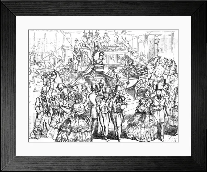Framed Print : Regent Street Shoppers Framed Print : Regent Street Shoppers