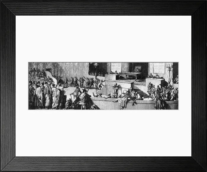 Framed Print : Debate in the Assemblee Framed Print : Debate in the Assemblee