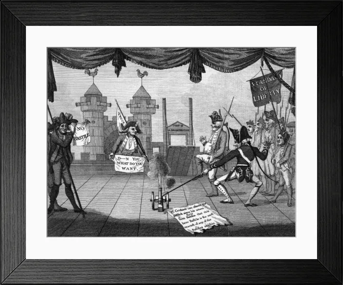 Framed Print : English Bastille Satire Framed Print : English Bastille Satire