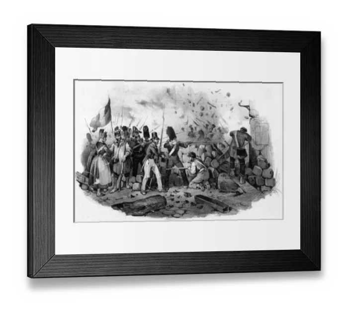 Framed Print : Fighting, Rue St Denis Framed Print : Fighting, Rue St Denis