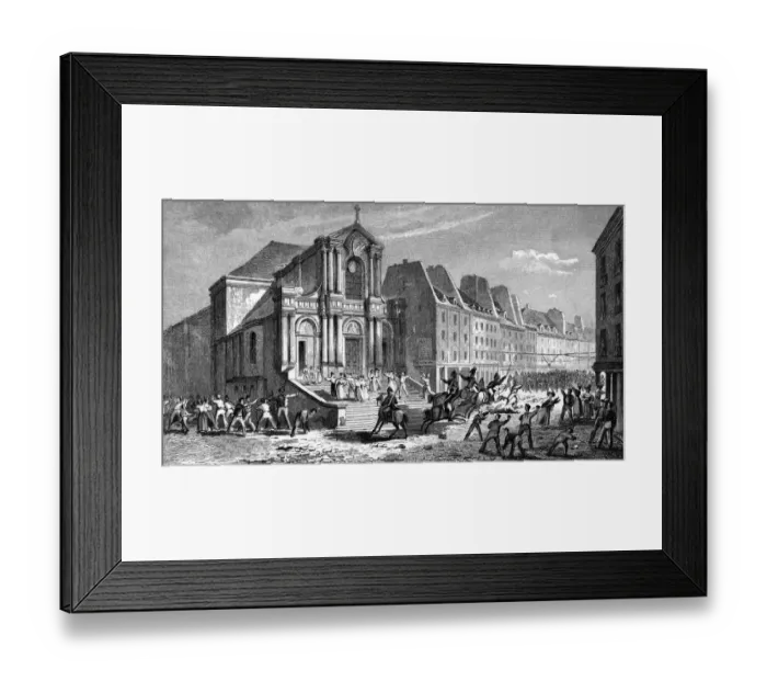 Framed Print : Fighting, Eglise St Roch Framed Print : Fighting, Eglise St Roch
