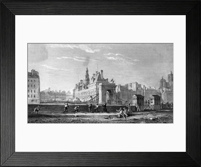 Framed Print : Fighting, Hotel De Ville Framed Print : Fighting, Hotel De Ville