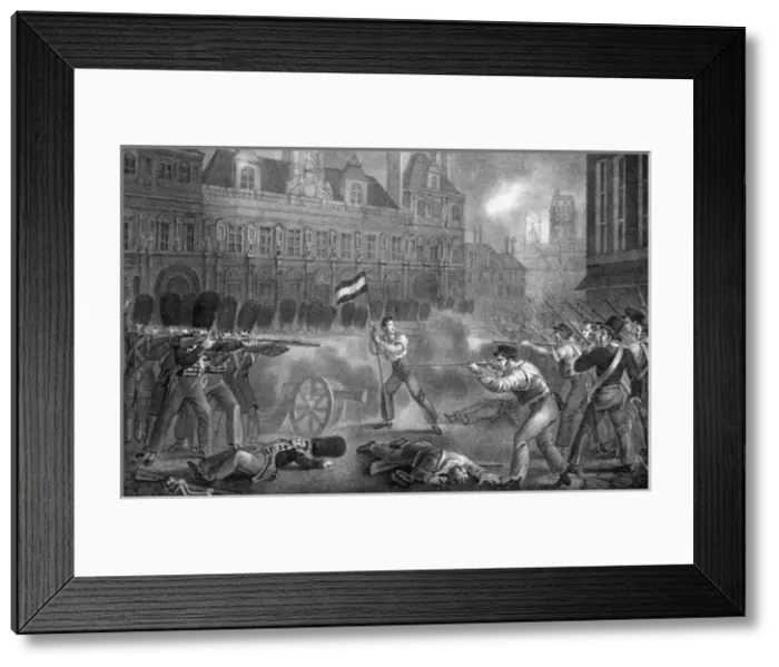 Framed Print : Fighting, Hotel De Ville Framed Print : Fighting, Hotel De Ville