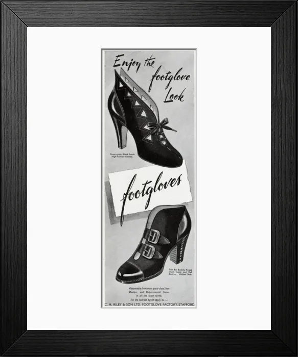 Framed Print : Advert for Riley shoes 1948 Framed Print : Advert for Riley shoes 1948