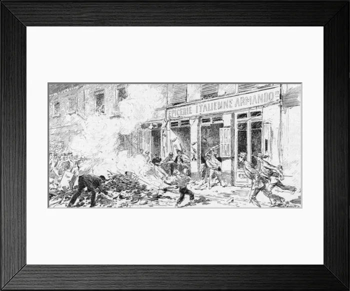 Framed Print : Rioting at Lyon - 1 Framed Print : Rioting at Lyon - 1