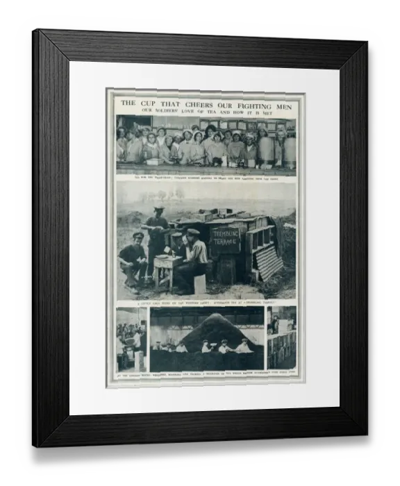 Framed Print : British soldiers love of tea 1917 Framed Print : British soldiers love of tea 1917
