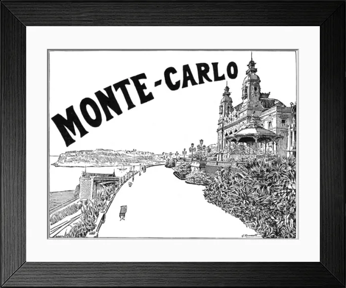 Framed Print : Monte Carlo Advert Framed Print : Monte Carlo Advert