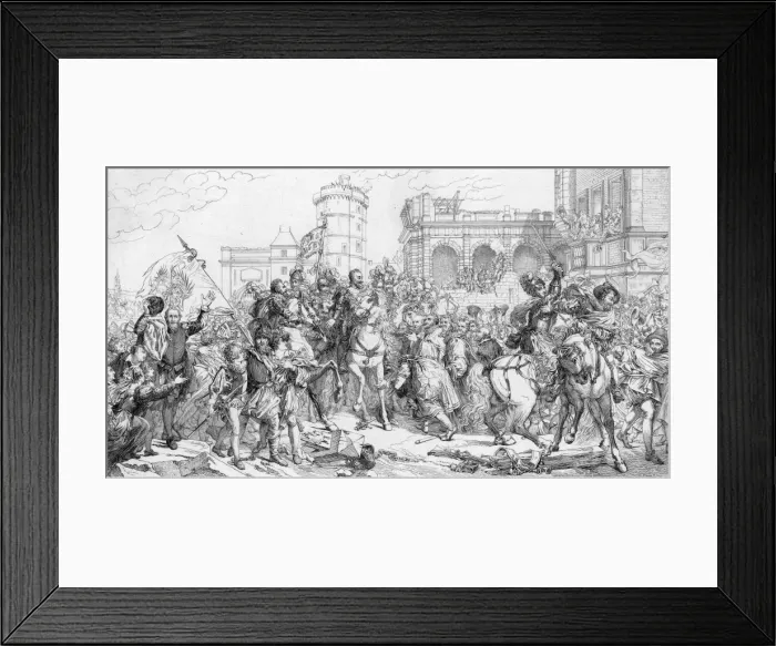 Framed Print : Henri IV Enters Paris