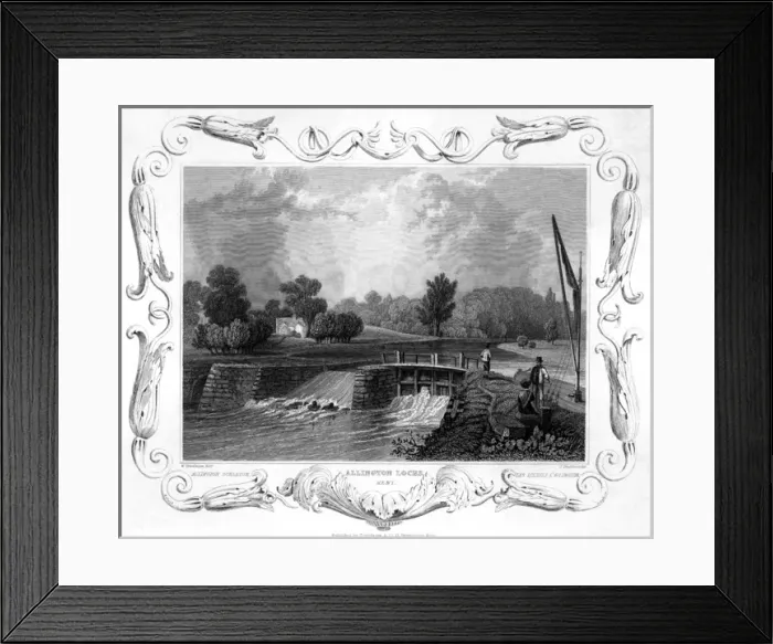 Framed Print : Allington Locks Framed Print : Allington Locks