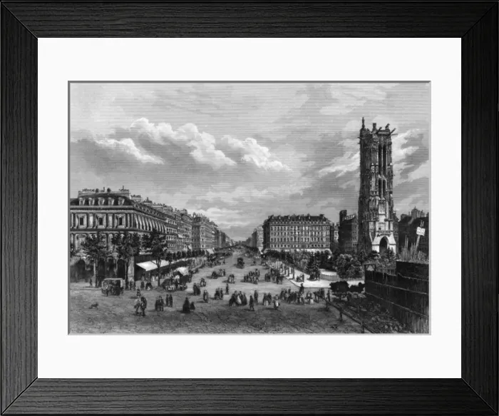 Framed Print : Paris Bvd Sebastopol Framed Print : Paris Bvd Sebastopol