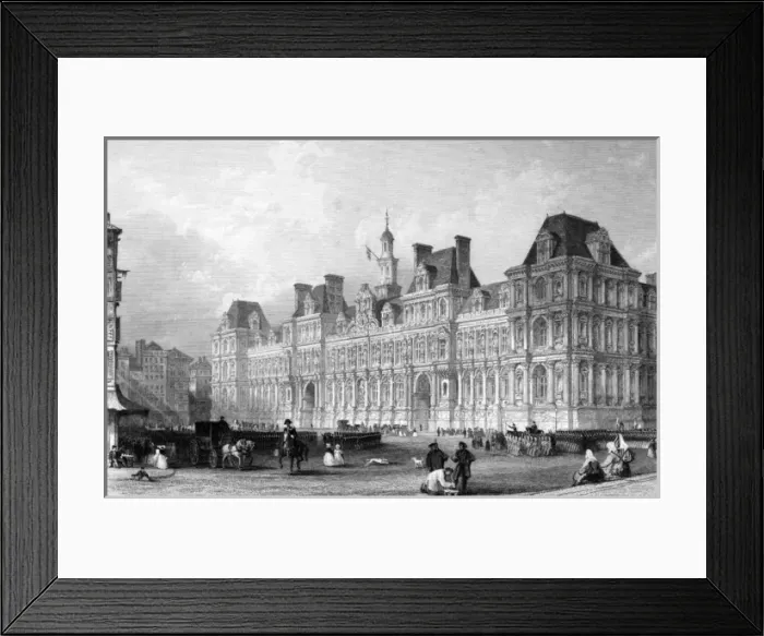 Framed Print : Paris Hotel De Ville Framed Print : Paris Hotel De Ville