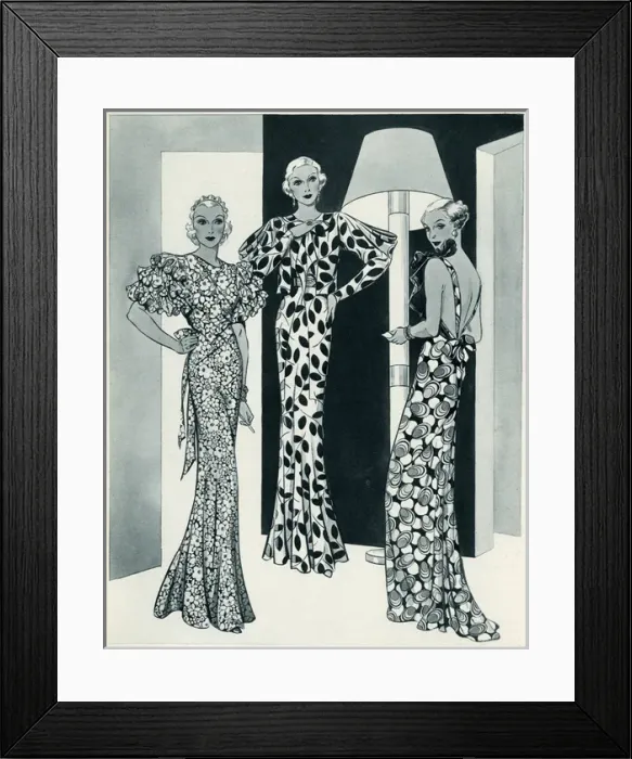 Framed Print : Fashion for winter 1934 Framed Print : Fashion for winter 1934