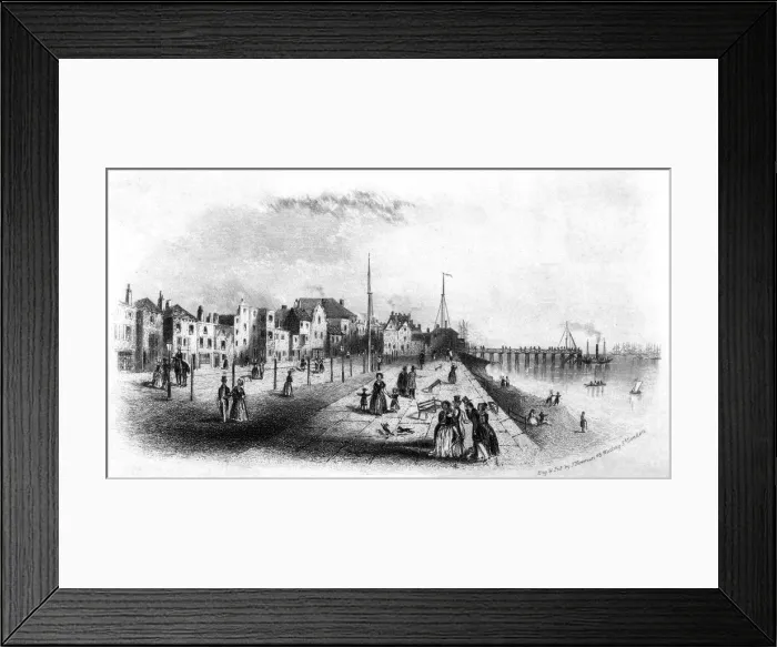 Framed Print : DEAL KENT. The sea front at Deal, Kent. Date: circa 1840 Framed Print : DEAL KENT. The sea front at Deal, Kent. Date: circa 1840