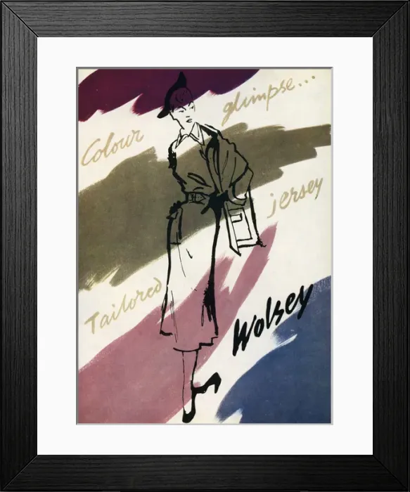 Framed Print : Advert for Wolsey clothing 1950 Framed Print : Advert for Wolsey clothing 1950
