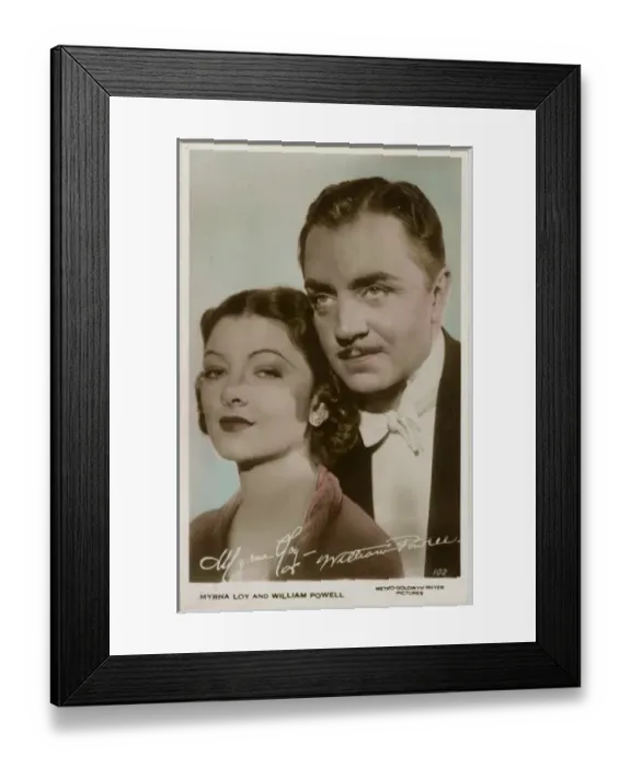 Framed Print : William Powell and Myrna Loy Framed Print : William Powell and Myrna Loy