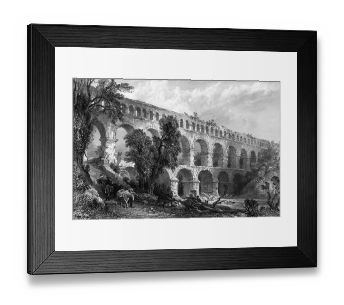 Framed Print : France Pont Du Gard Framed Print : France Pont Du Gard