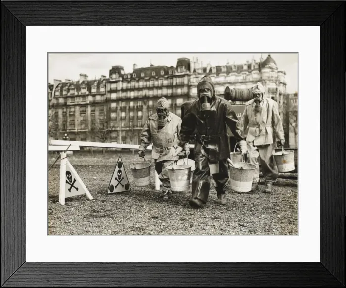 Framed Print : Paris air raid precautions WWII Framed Print : Paris air raid precautions WWII
