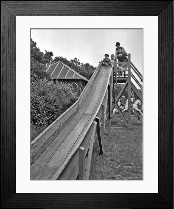 Framed Print : Children on a slide at Bexhill Framed Print : Children on a slide at Bexhill