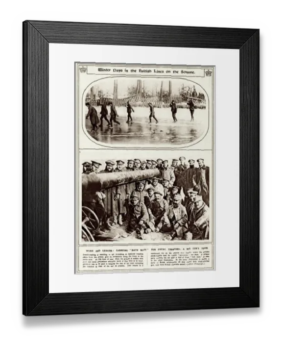 Framed Print : Winter in the British Lines on the Somme 1917 Framed Print : Winter in the British Lines on the Somme 1917