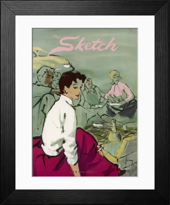 Framed Print : The Sketch front cover 1956 Framed Print : The Sketch front cover 1956