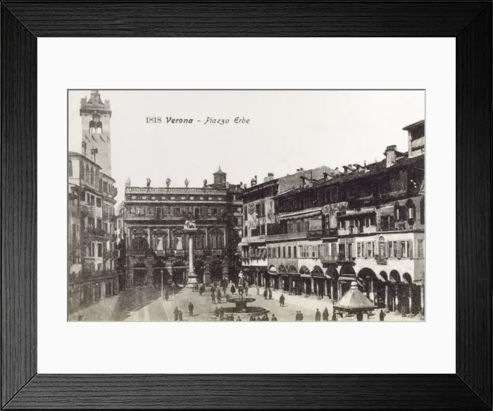 Framed Print : Verona - Piazza Erbe Framed Print : Verona - Piazza Erbe