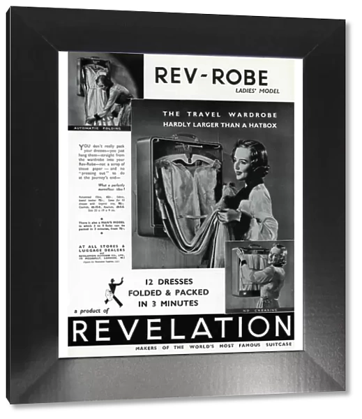 Advert for Revelation travel wardrobe 1938