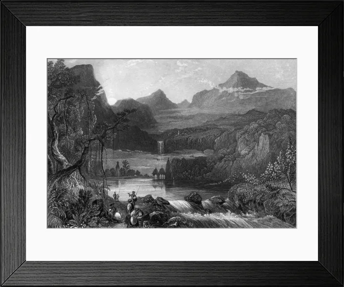 Framed Print : INDIA ABU. Temples at Mount Abu Date: circa 1840 Framed Print : INDIA ABU. Temples at Mount Abu Date: circa 1840