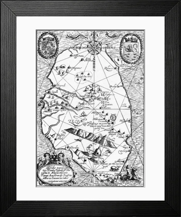 Framed Print : Sri Lanks Map Framed Print : Sri Lanks Map